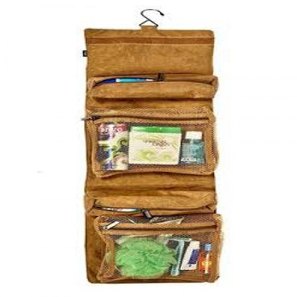 VIAGGI Toiletry Organizer - Beach Brown